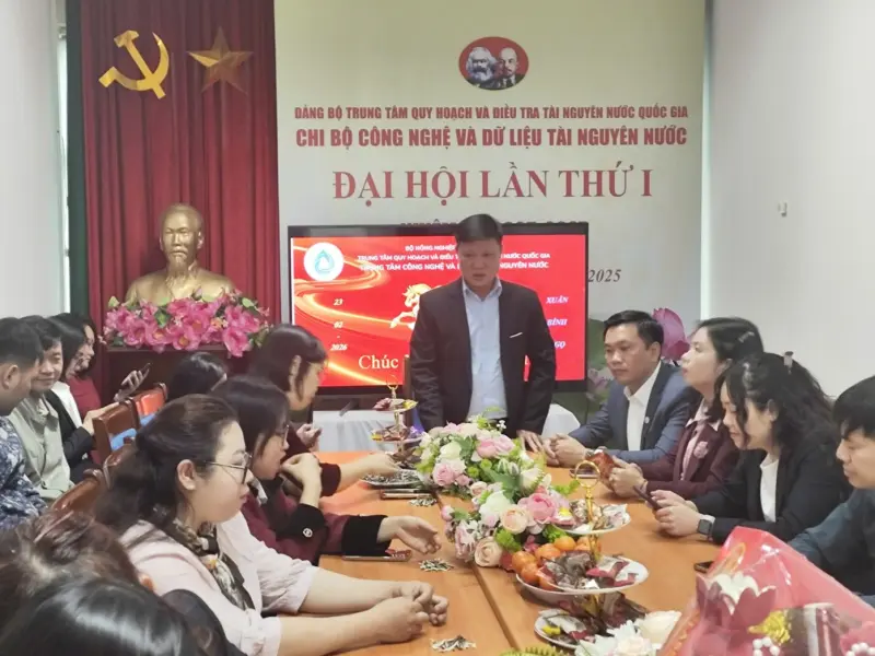 Trung tâm Công nghệ và Dữ liệu tài nguyên nước gặp mặt đầu Xuân Bính Ngọ 2026