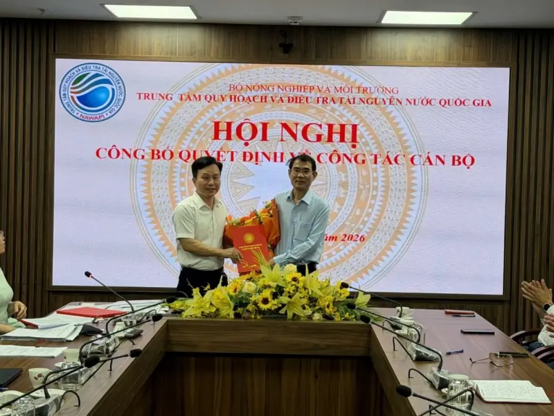 Trung tâm Quy hoạch và Điều tra tài nguyên nước quốc gia tổ chức Hội nghị công bố các quyết định về công tác cán bộ